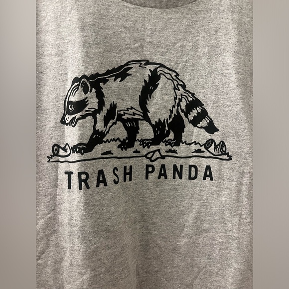 Gildan Trash panda Men’s Gray shirt Size: L - Picture 3 of 4